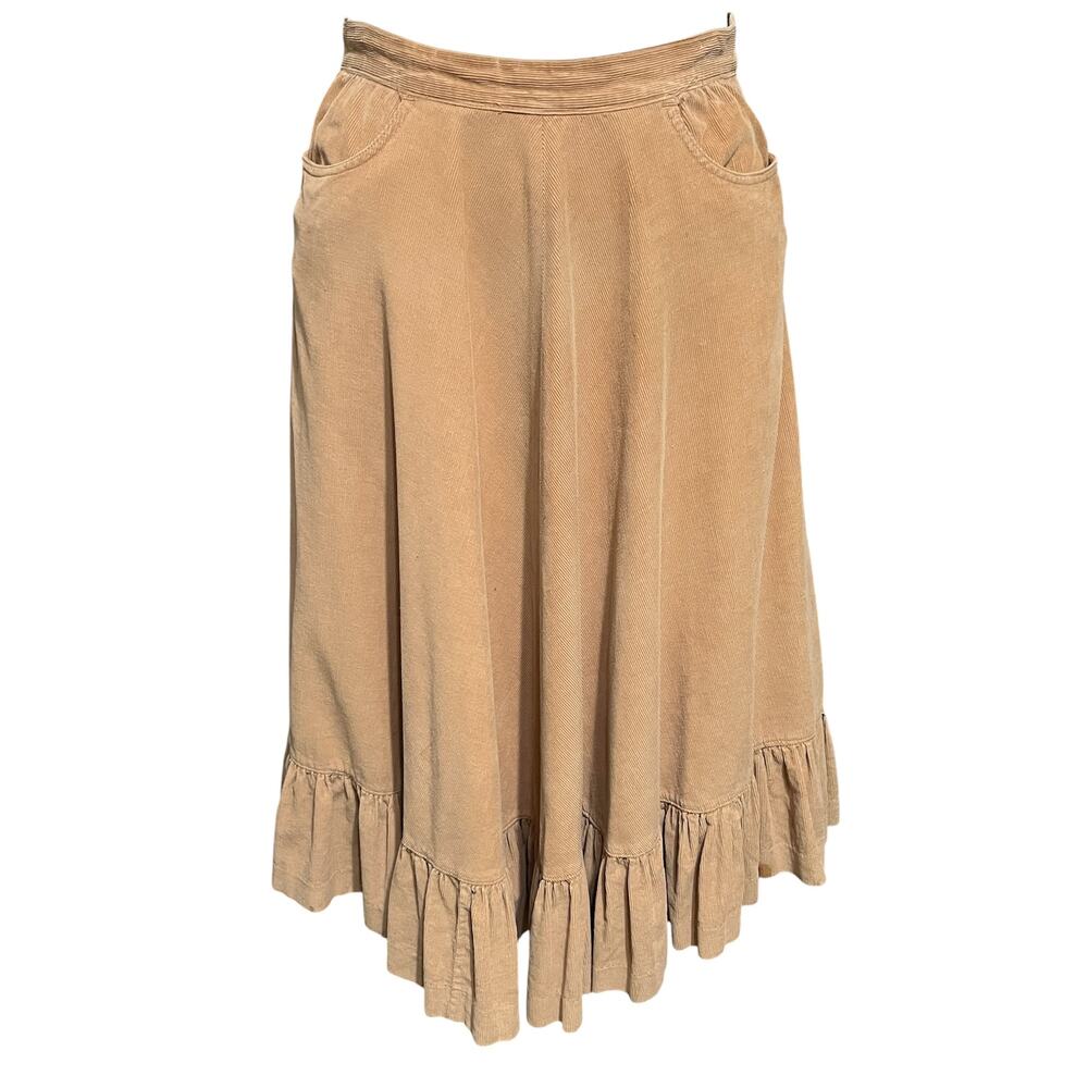 ⭐️Vintage Women’s Corduroy Skirt Ruffle Hem Sz-6/8